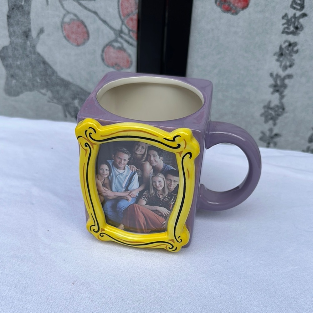 Friends The TV Series Purple and Yellow Picture Frame Mug LIKE NEW